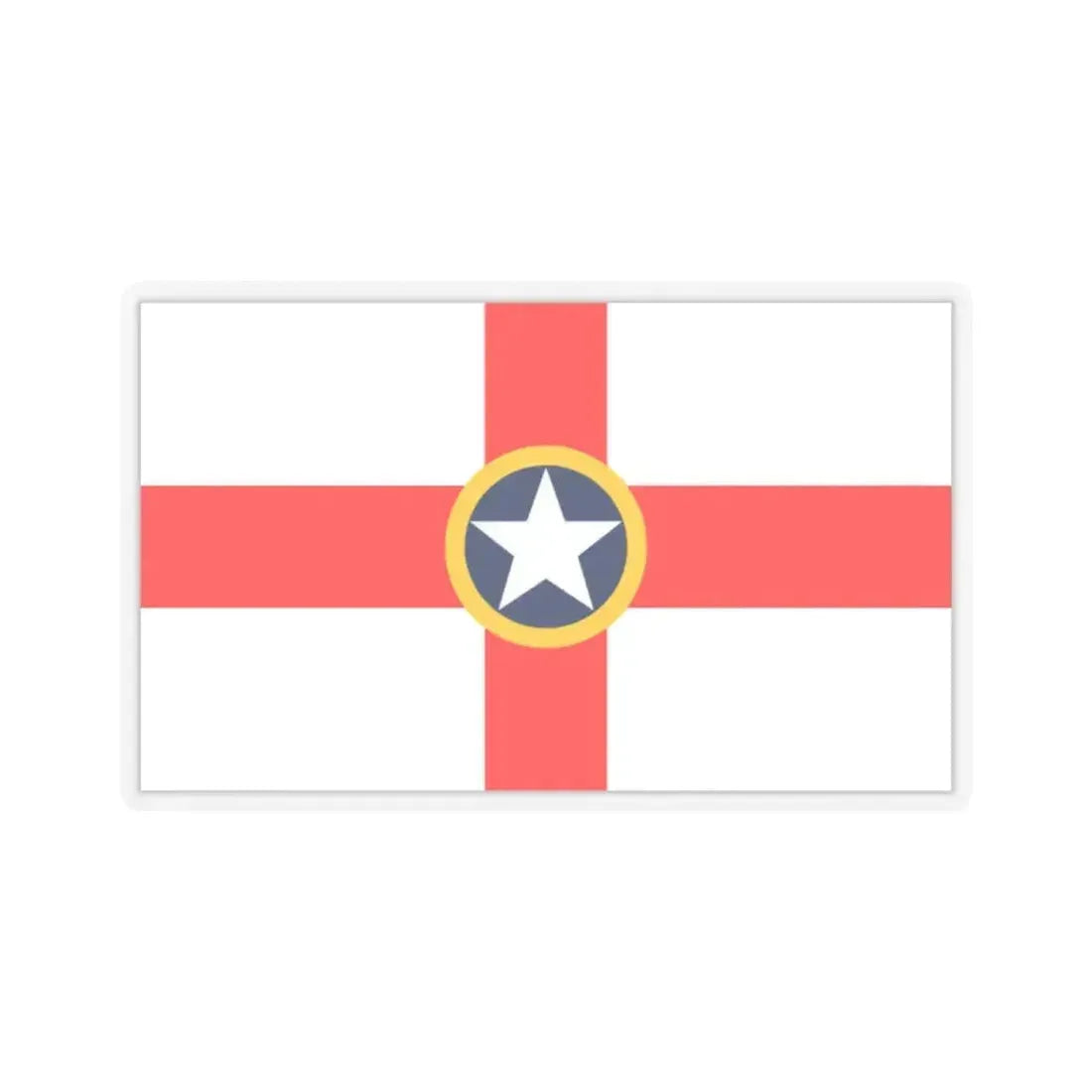 Flag of Mosta Malta - STICKER Vinyl Kiss-Cut Decal 2 Inch Transparent - The Sticker Space