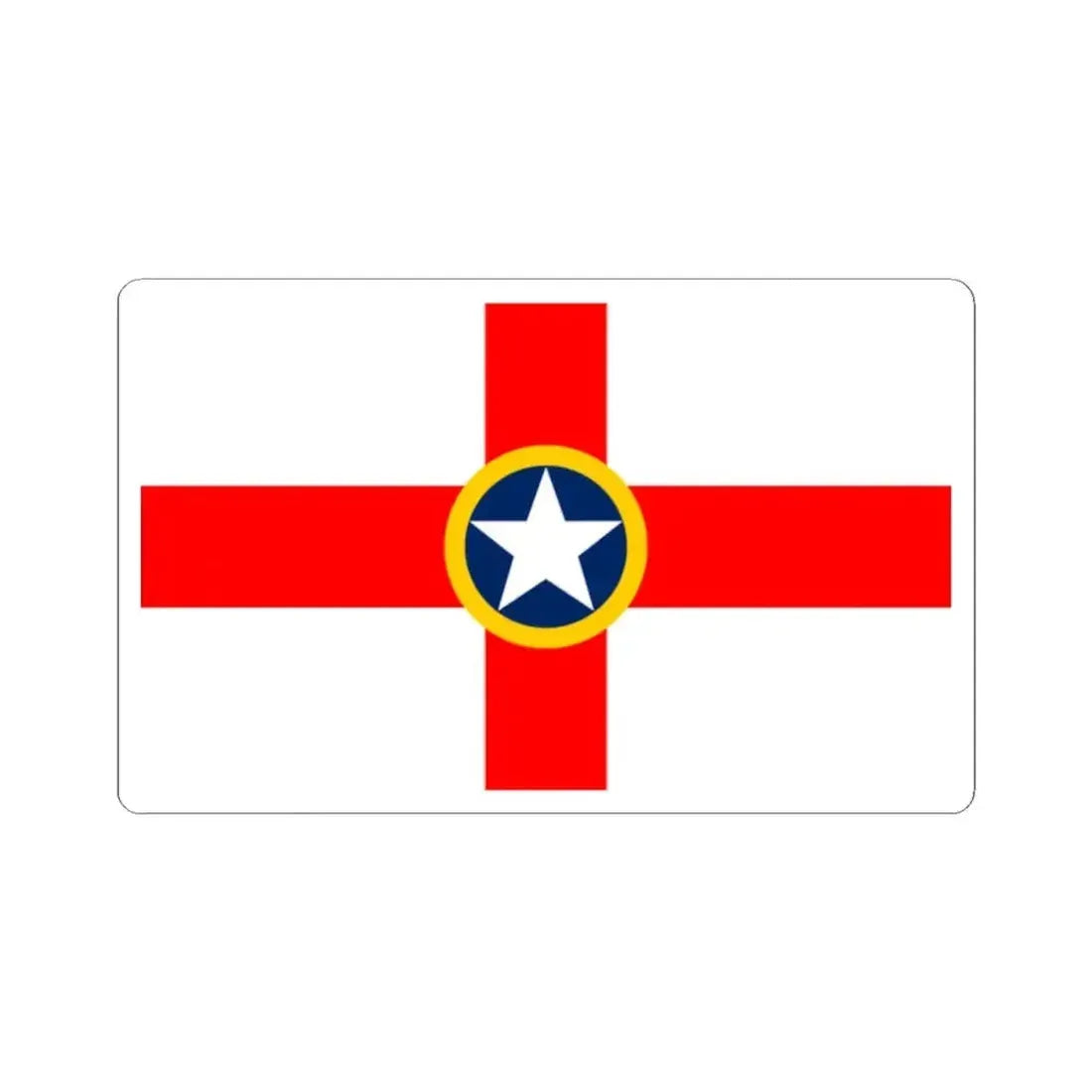 Flag of Mosta Malta - STICKER Vinyl Kiss-Cut Decal 2 Inch White - The Sticker Space