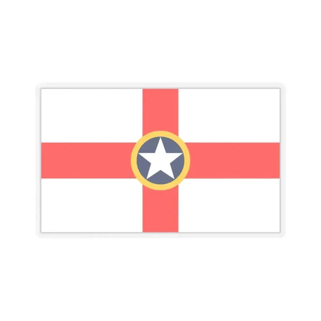 Flag of Mosta Malta - STICKER Vinyl Kiss-Cut Decal 3 Inch Transparent - The Sticker Space