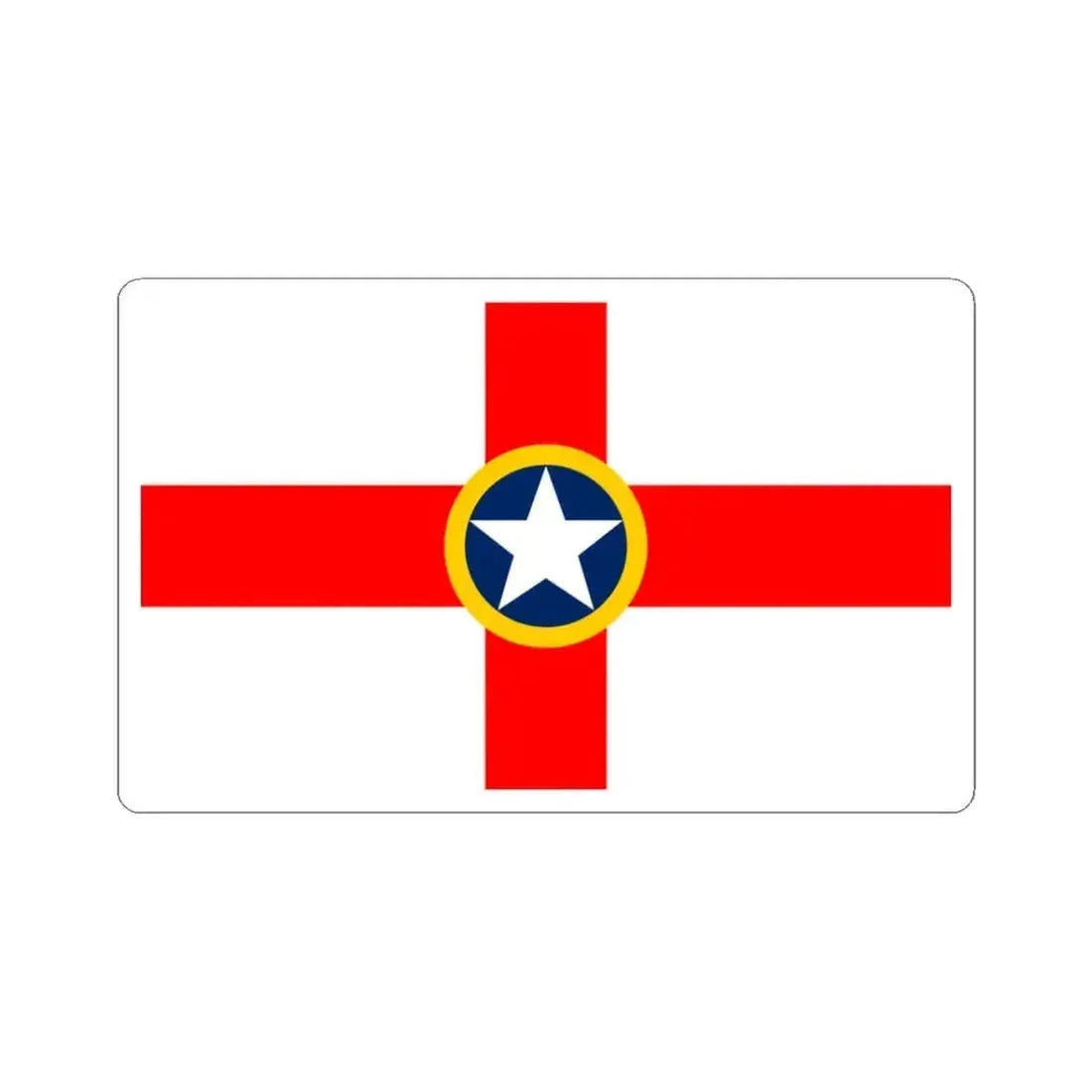 Flag of Mosta Malta - STICKER Vinyl Kiss-Cut Decal 3 Inch White - The Sticker Space