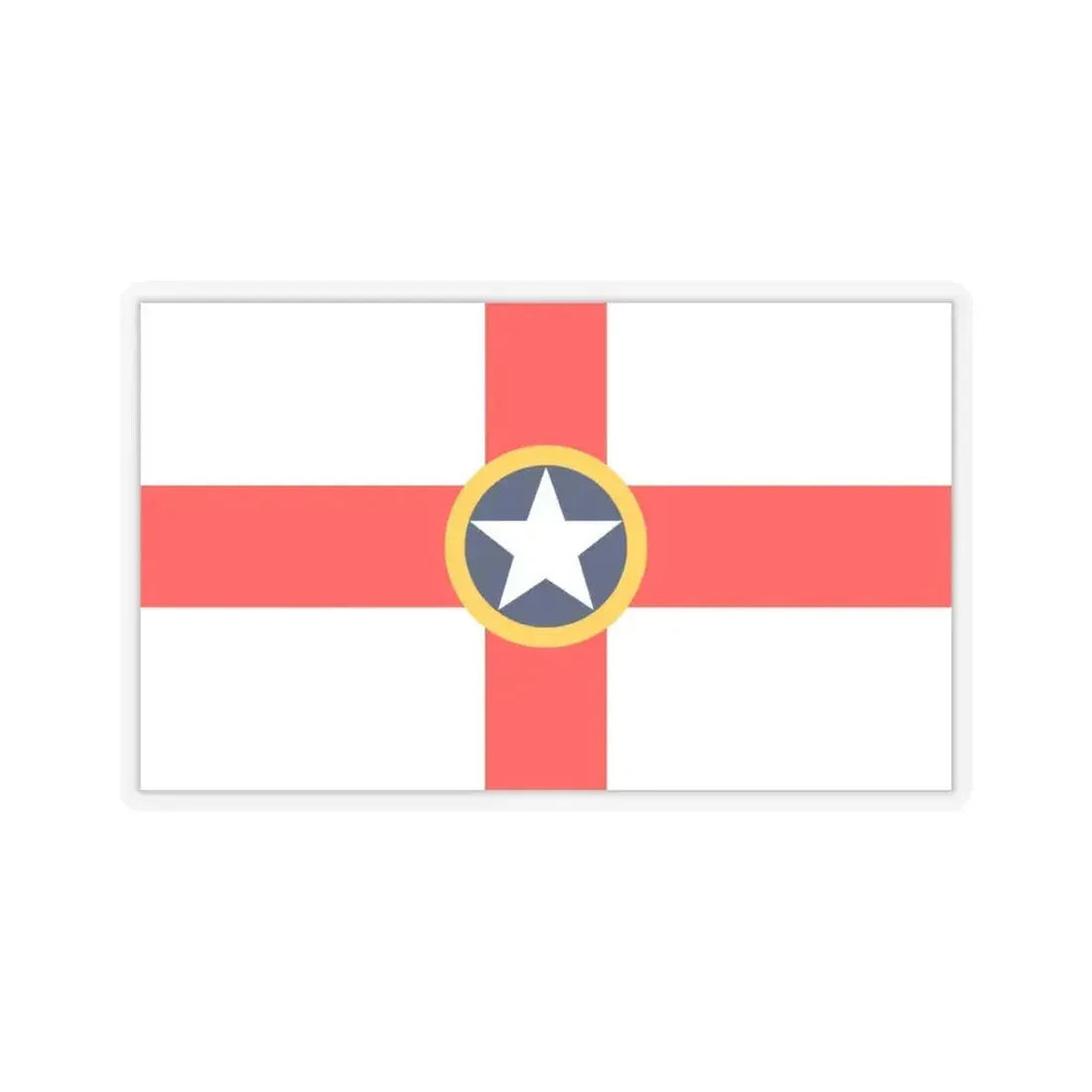 Flag of Mosta Malta - STICKER Vinyl Kiss-Cut Decal 4 Inch Transparent - The Sticker Space
