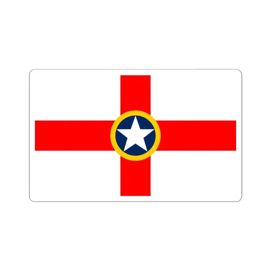 Flag of Mosta Malta - STICKER Vinyl Kiss-Cut Decal 4 Inch White - The Sticker Space