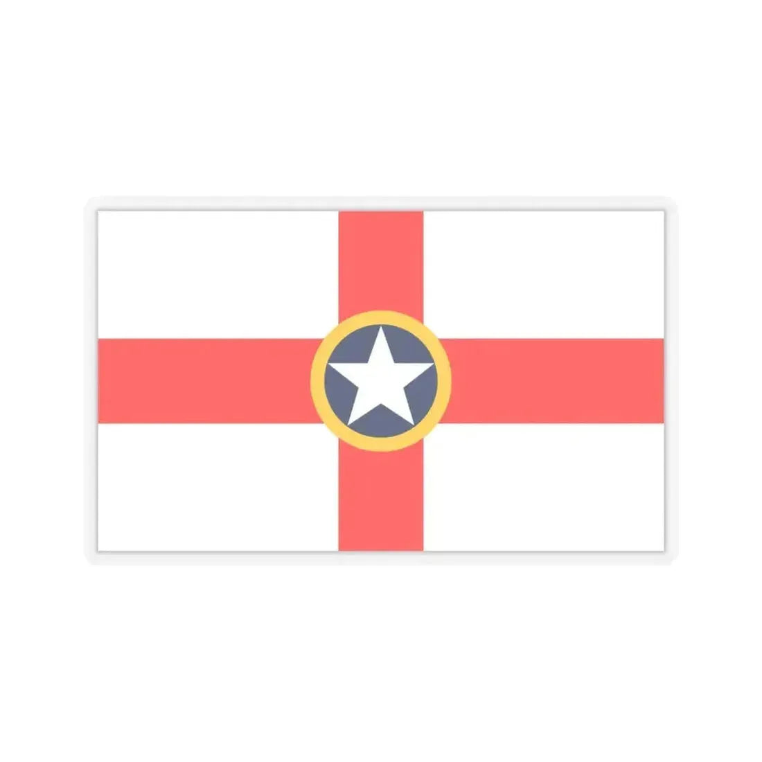 Flag of Mosta Malta - STICKER Vinyl Kiss-Cut Decal 6 Inch Transparent - The Sticker Space