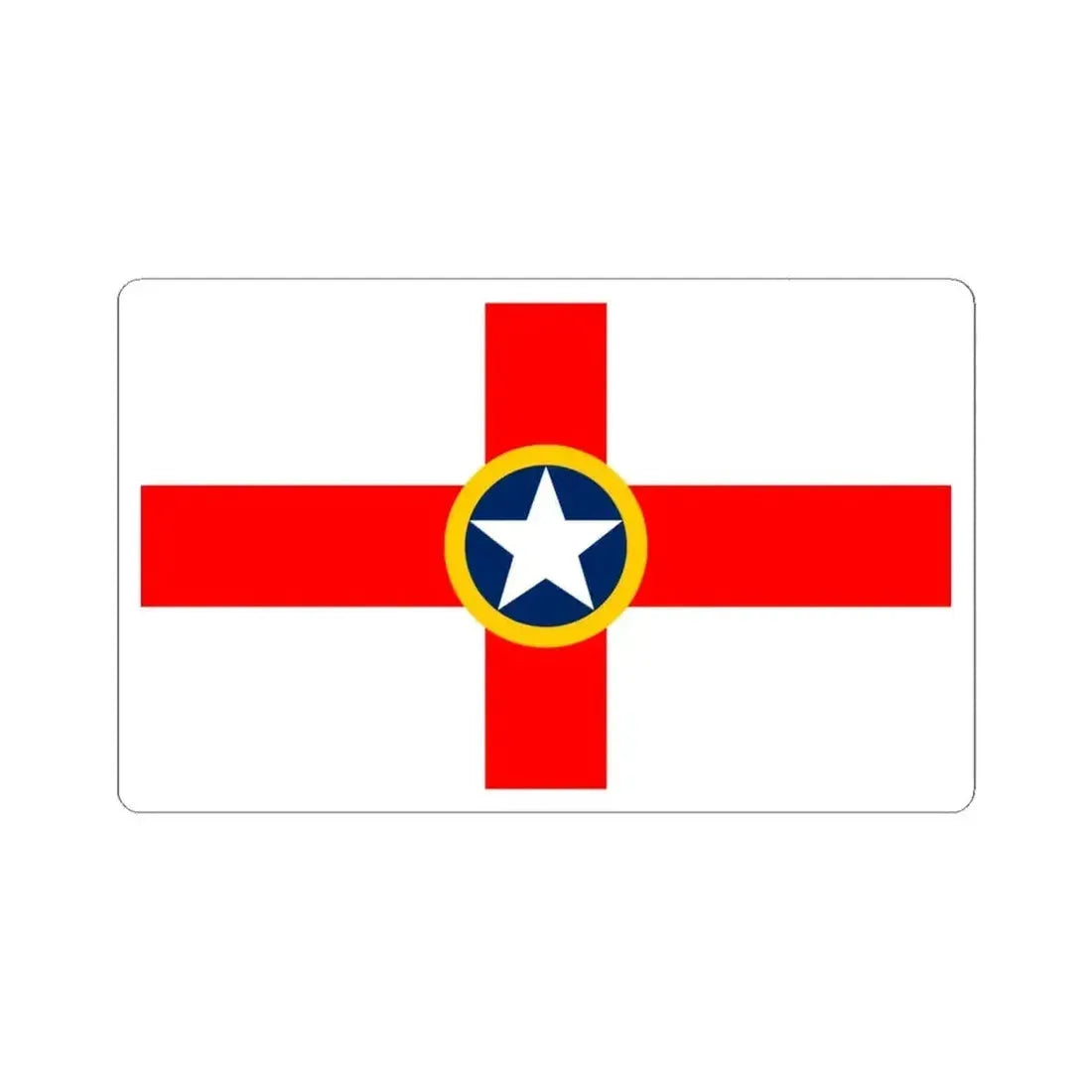 Flag of Mosta Malta - STICKER Vinyl Kiss-Cut Decal 6 Inch White - The Sticker Space