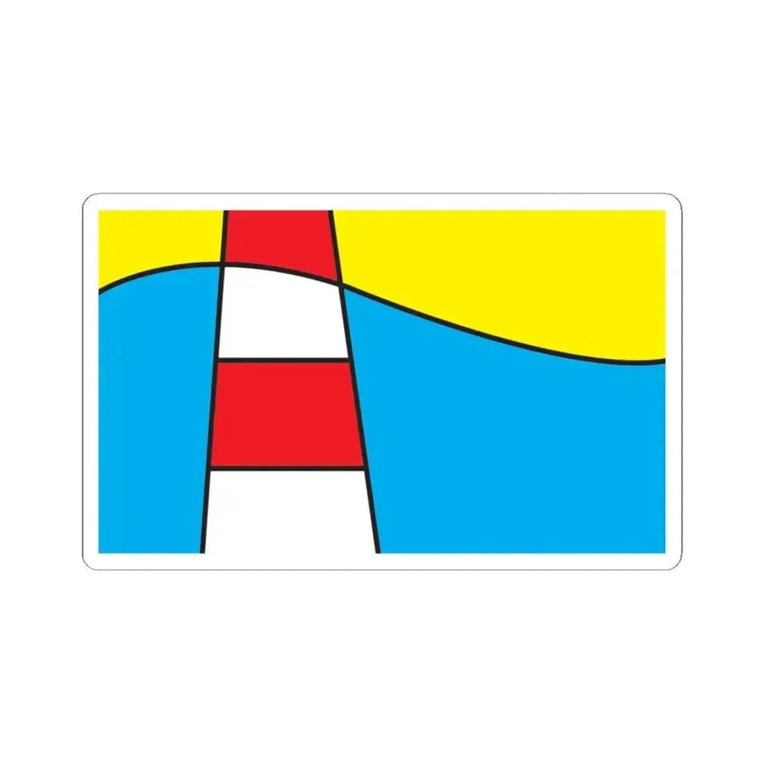 Flag of Mount Dora Florida (United States) STICKER Vinyl Kiss-Cut Decal 3 Inch White - The Sticker Space