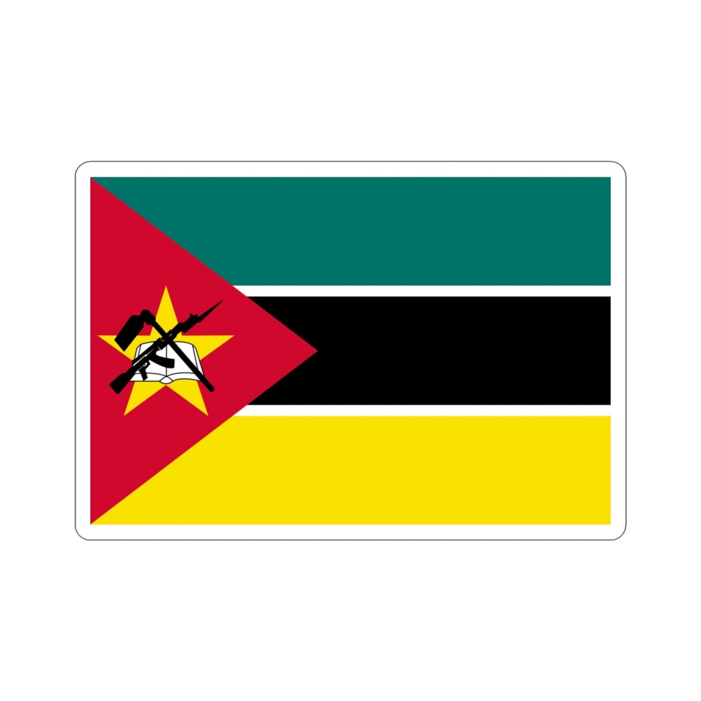 Flag of Mozambique STICKER Vinyl Die-Cut Decal-3 Inch-The Sticker Space