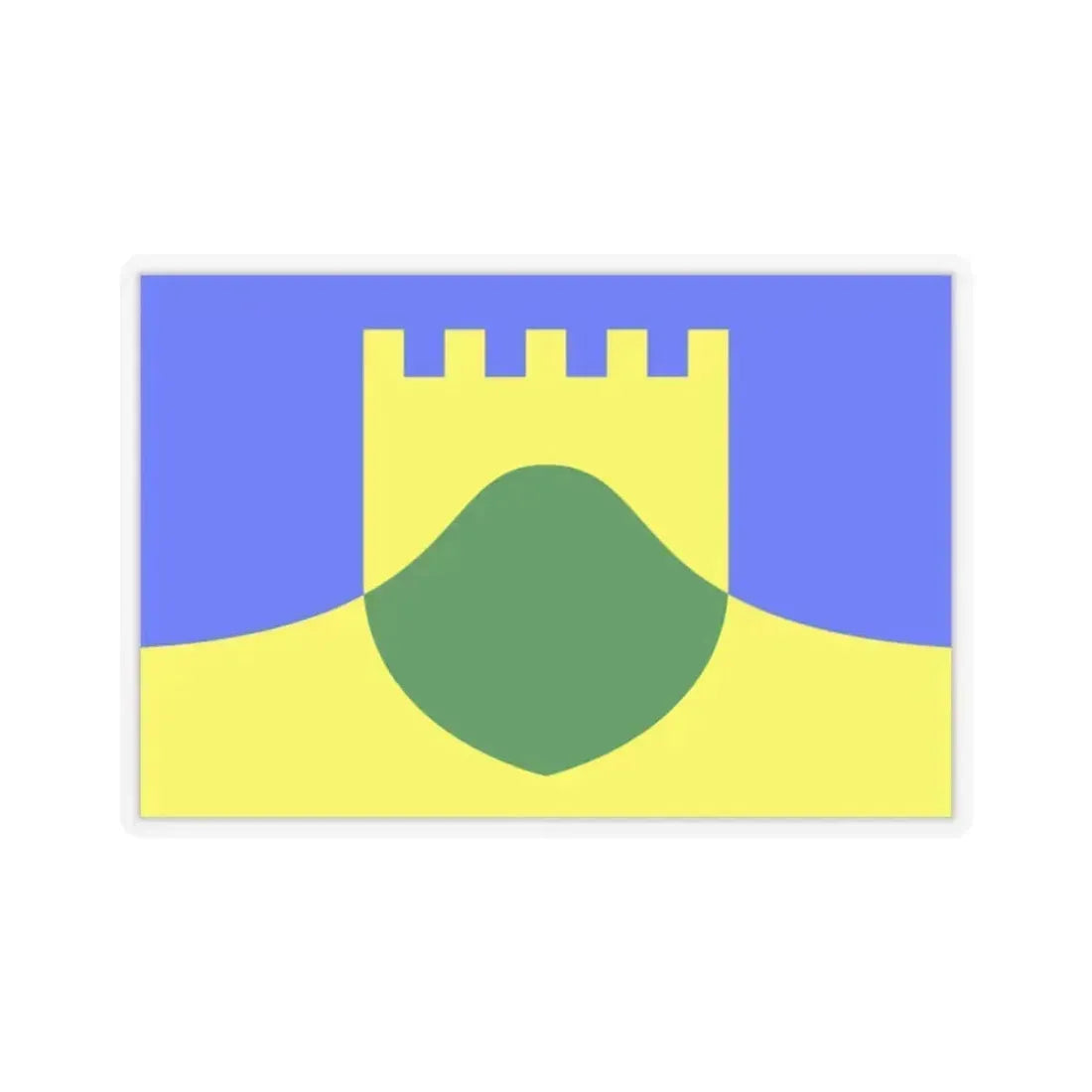 Flag of Mtarfa Malta - STICKER Vinyl Kiss-Cut Decal 2 Inch Transparent - The Sticker Space