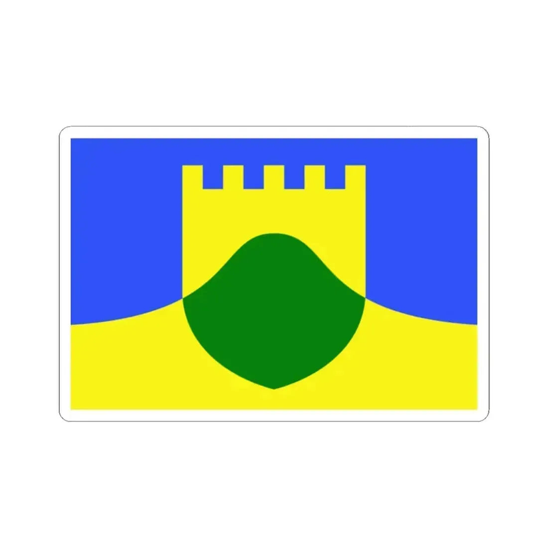 Flag of Mtarfa Malta - STICKER Vinyl Kiss-Cut Decal 2 Inch White - The Sticker Space