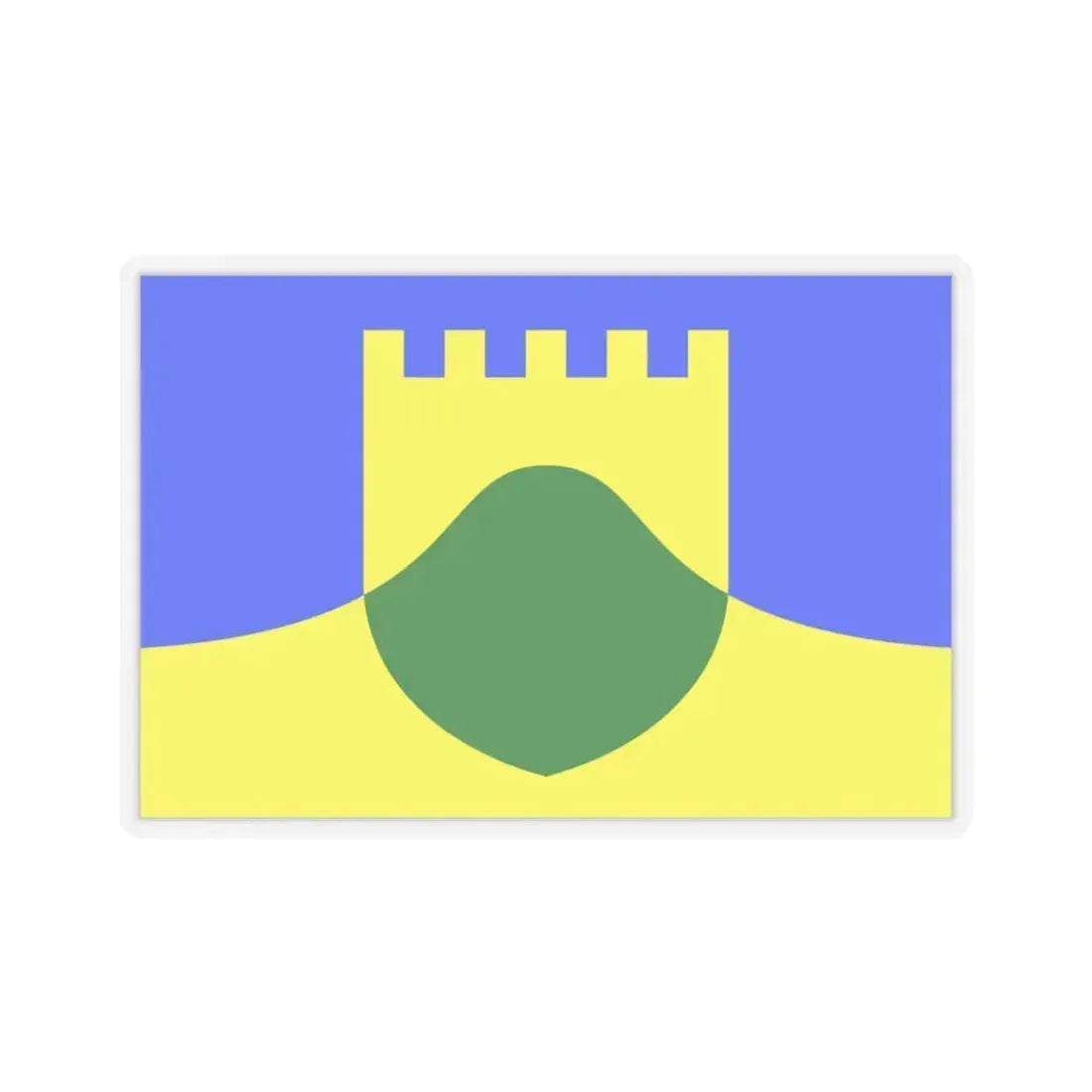 Flag of Mtarfa Malta - STICKER Vinyl Kiss-Cut Decal 3 Inch Transparent - The Sticker Space