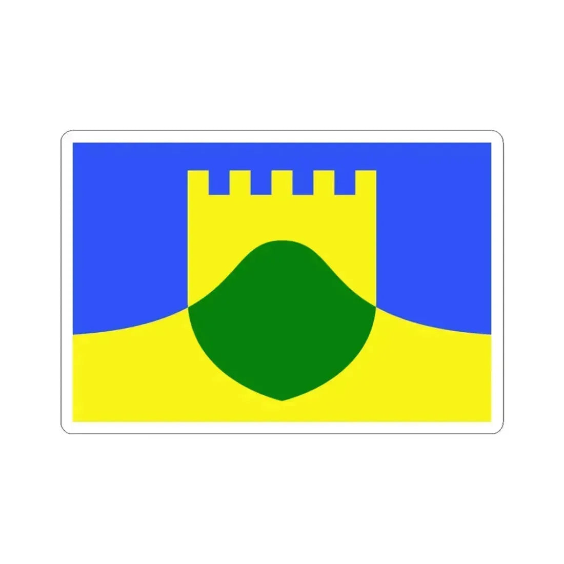 Flag of Mtarfa Malta - STICKER Vinyl Kiss-Cut Decal 3 Inch White - The Sticker Space