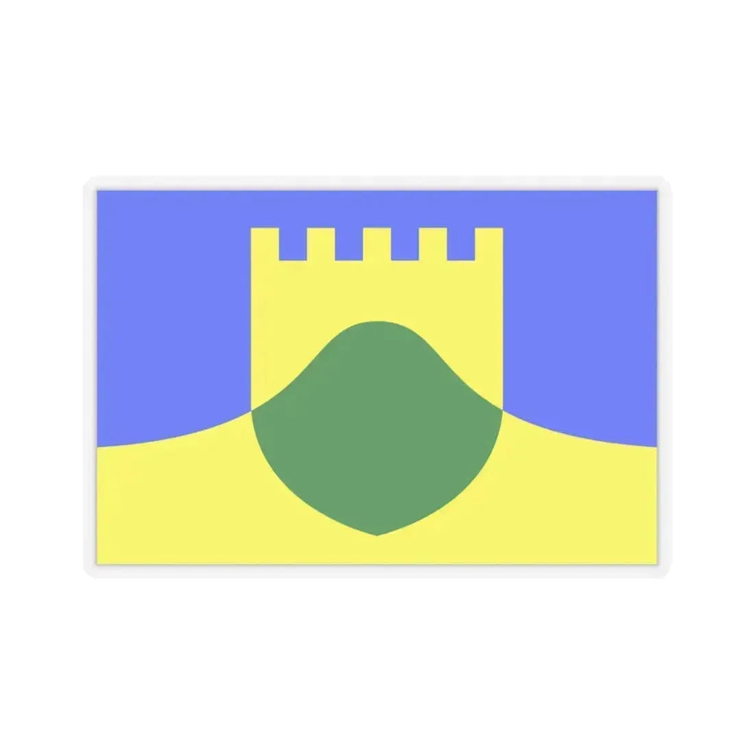 Flag of Mtarfa Malta - STICKER Vinyl Kiss-Cut Decal 4 Inch Transparent - The Sticker Space