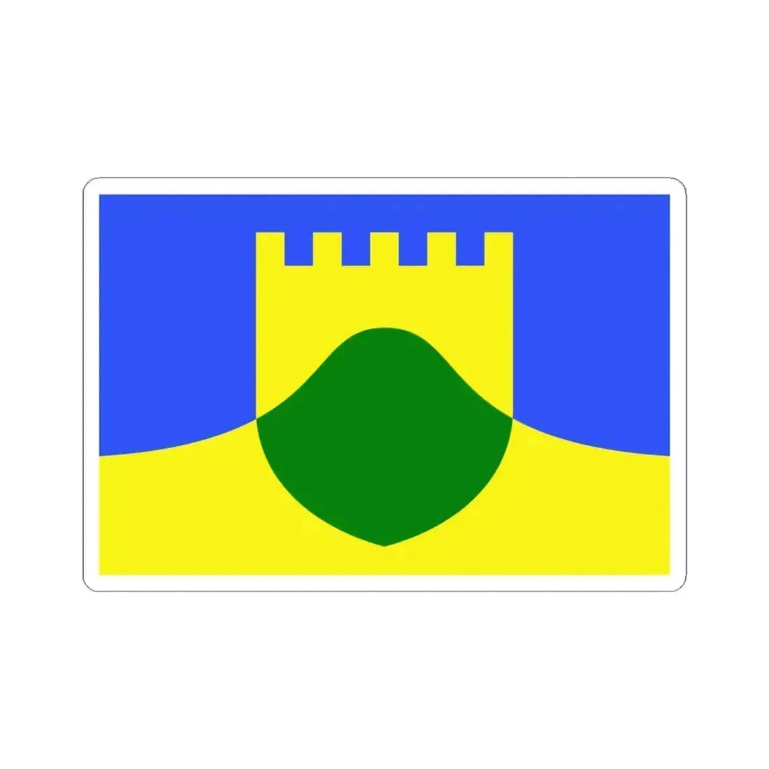 Flag of Mtarfa Malta - STICKER Vinyl Kiss-Cut Decal 4 Inch White - The Sticker Space