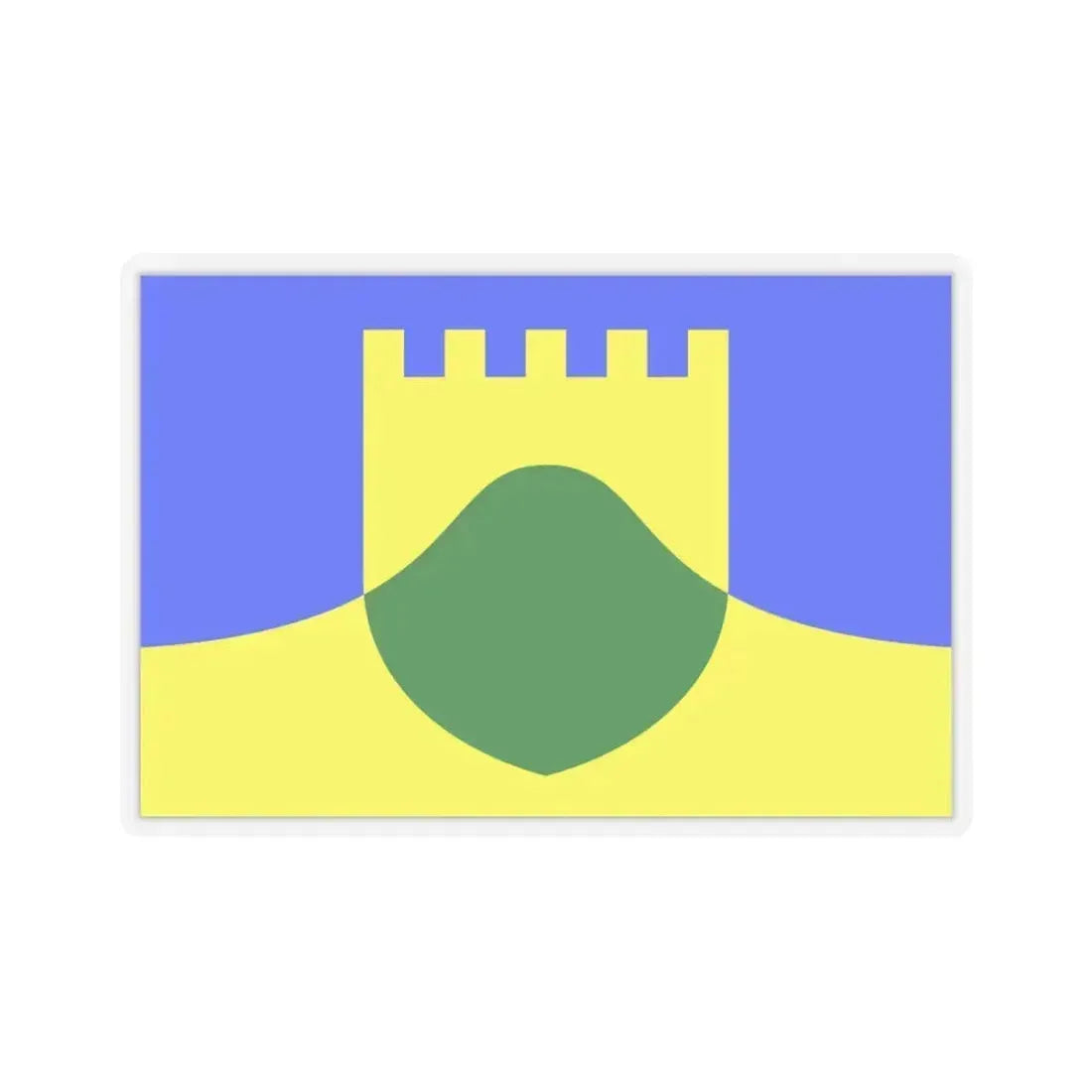 Flag of Mtarfa Malta - STICKER Vinyl Kiss-Cut Decal 6 Inch Transparent - The Sticker Space