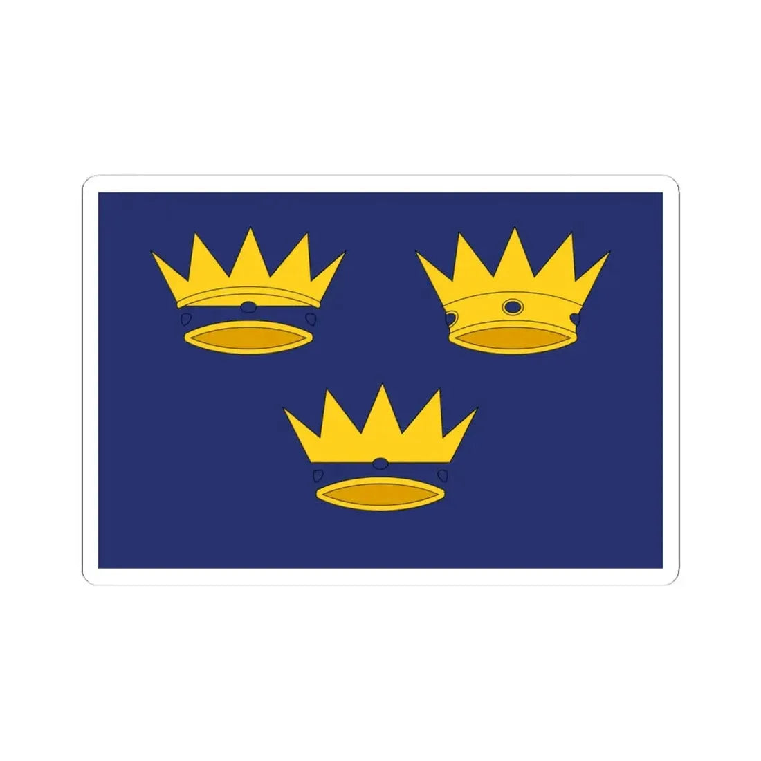 Flag of Munster (Ireland) STICKER Vinyl Kiss-Cut Decal 6 Inch White - The Sticker Space
