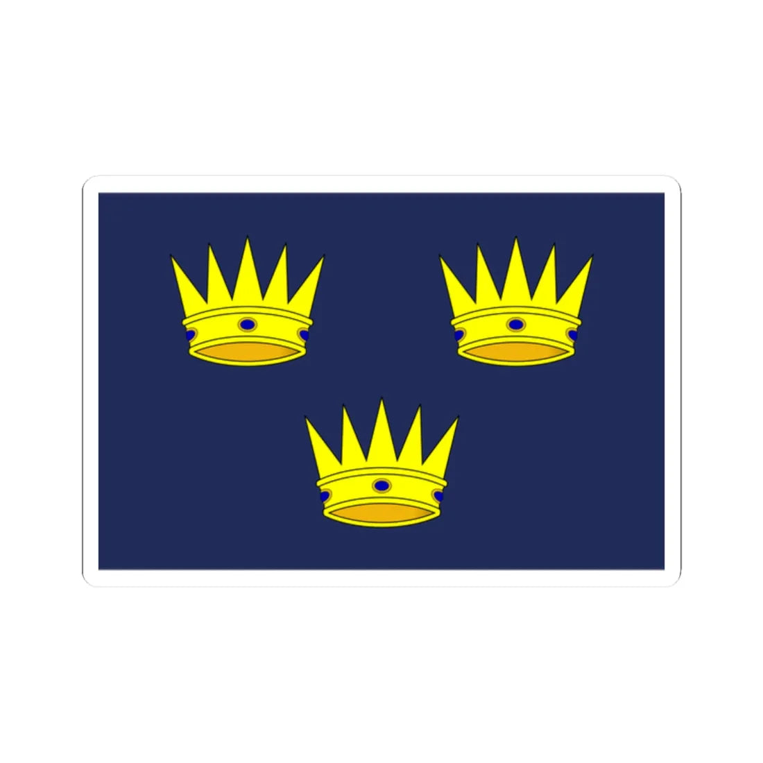 Flag of Munster version (Ireland) STICKER Vinyl Kiss-Cut Decal 2 Inch White - The Sticker Space