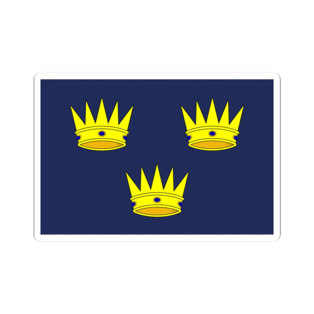 Flag of Munster version (Ireland) STICKER Vinyl Kiss-Cut Decal 3 Inch White - The Sticker Space