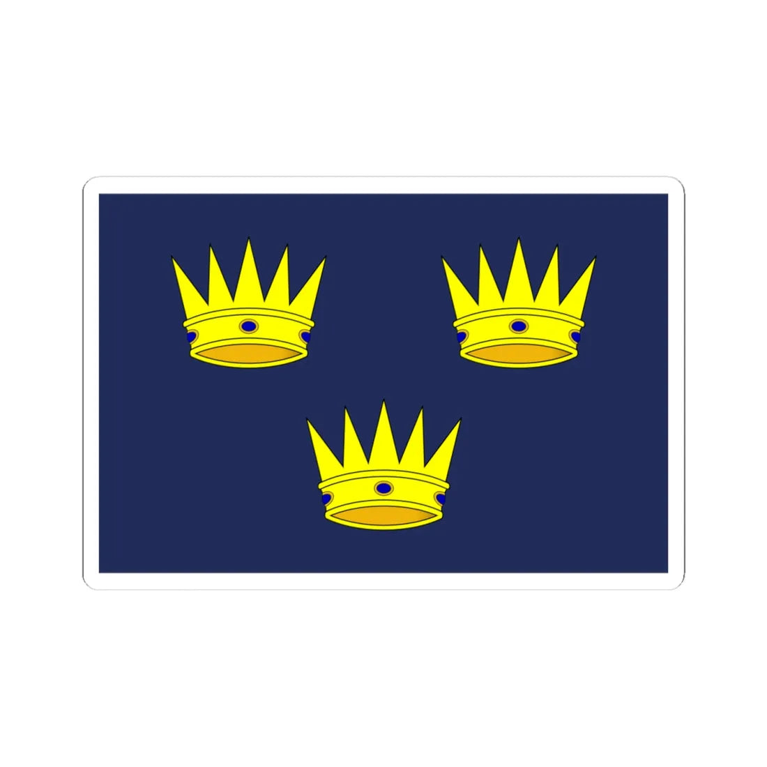 Flag of Munster version (Ireland) STICKER Vinyl Kiss-Cut Decal 4 Inch White - The Sticker Space