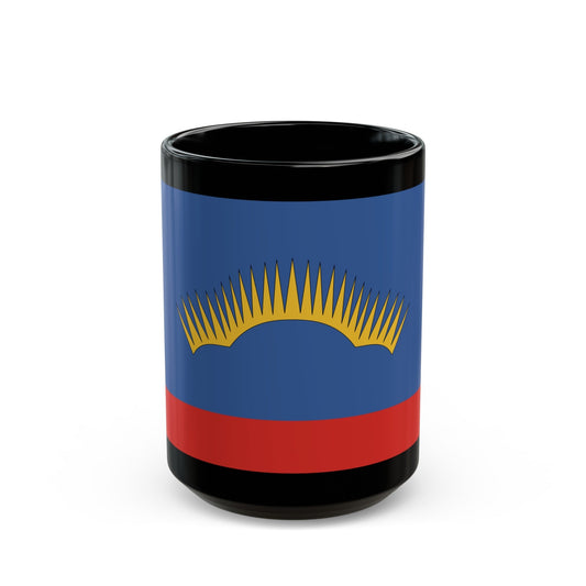 Flag of Murmansk Oblast Russia - Black Coffee Mug-15oz-The Sticker Space