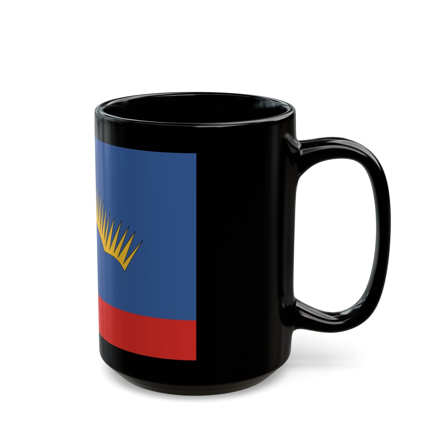 Flag of Murmansk Oblast Russia - Black Coffee Mug-The Sticker Space