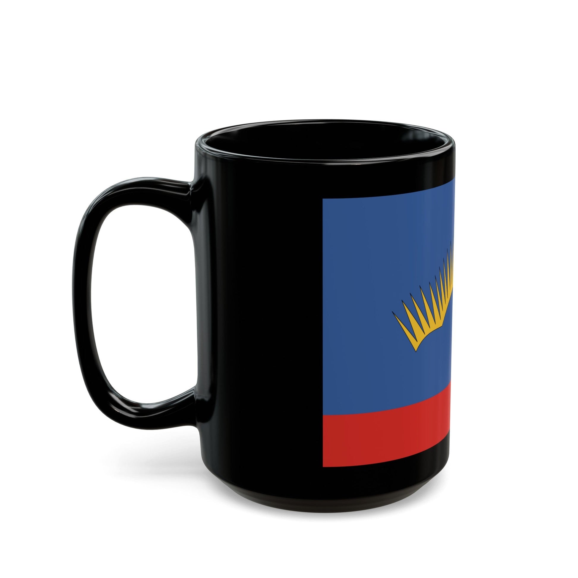 Flag of Murmansk Oblast Russia - Black Coffee Mug-The Sticker Space