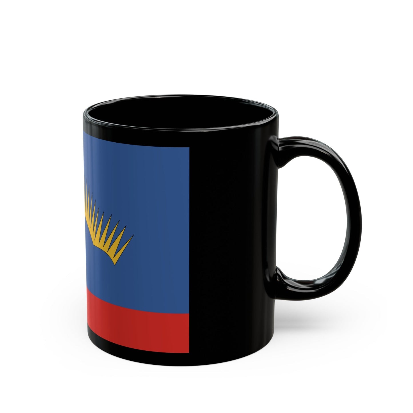 Flag of Murmansk Oblast Russia - Black Coffee Mug-The Sticker Space