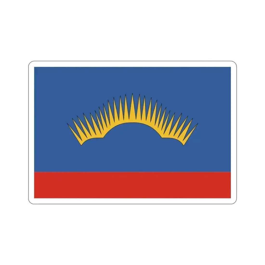 Flag of Murmansk Oblast Russia STICKER Vinyl Die-Cut Decal 4 Inch - The Sticker Space