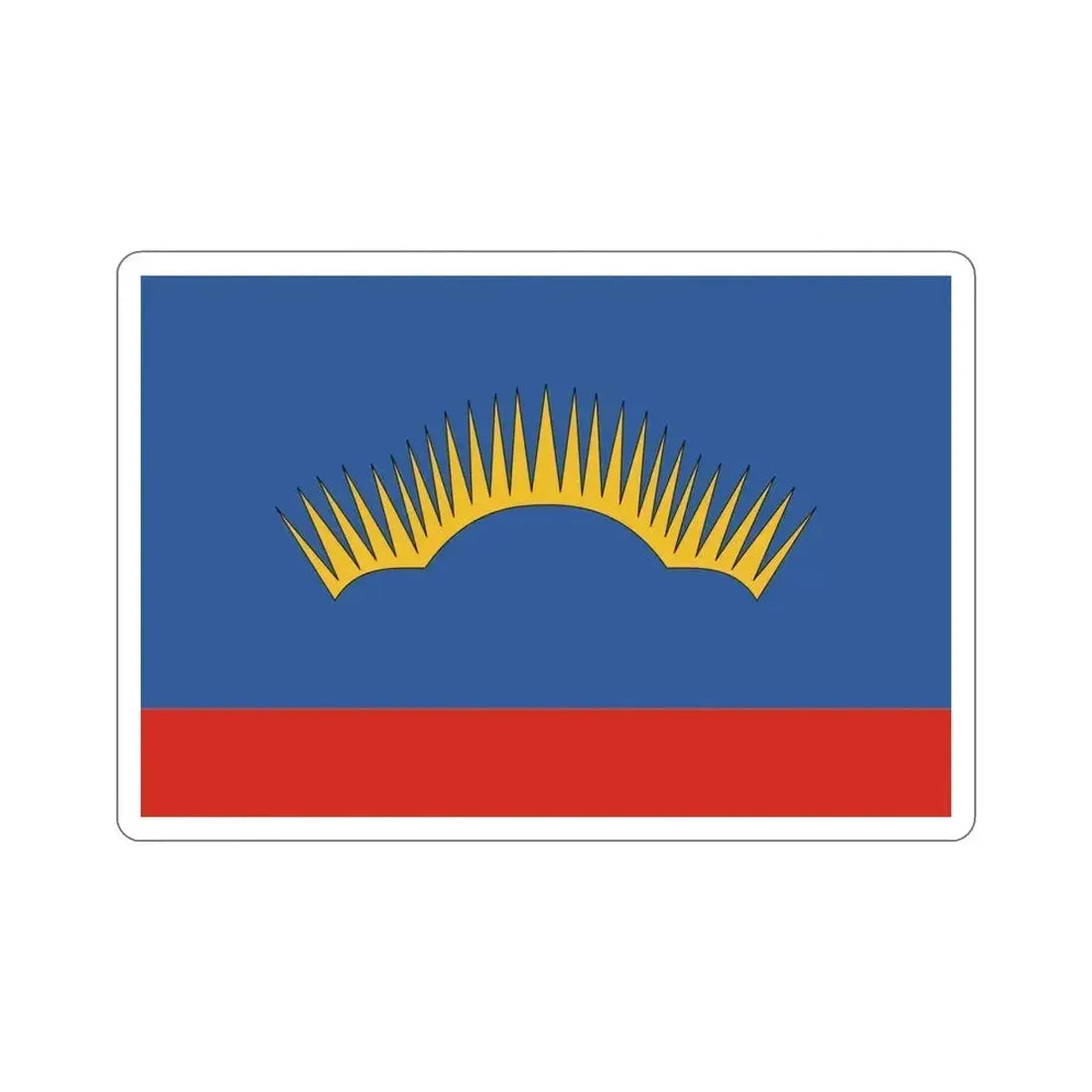 Flag of Murmansk Oblast Russia STICKER Vinyl Die-Cut Decal 4 Inch - The Sticker Space