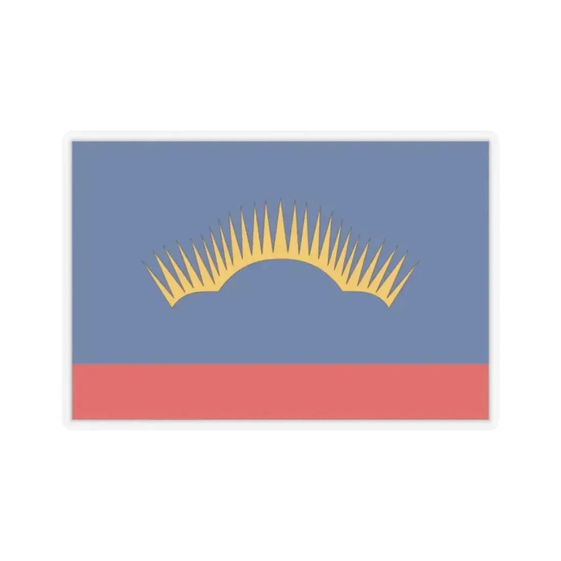 Flag of Murmansk Oblast Russia - STICKER Vinyl Kiss-Cut Decal 2 Inch Transparent - The Sticker Space