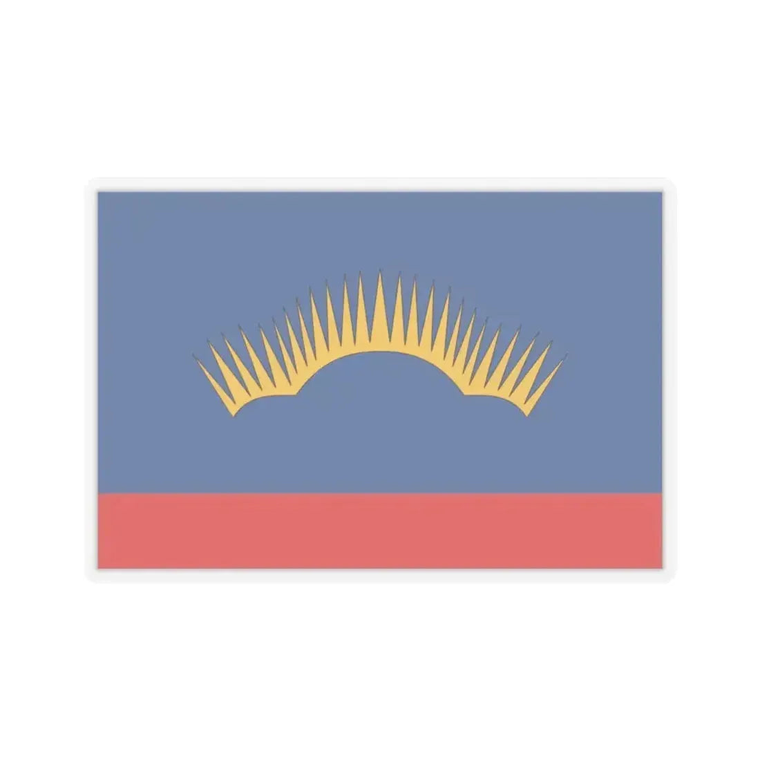 Flag of Murmansk Oblast Russia - STICKER Vinyl Kiss-Cut Decal 3 Inch Transparent - The Sticker Space