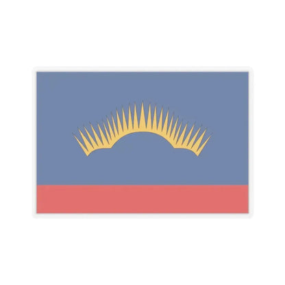 Flag of Murmansk Oblast Russia - STICKER Vinyl Kiss-Cut Decal 3 Inch Transparent - The Sticker Space