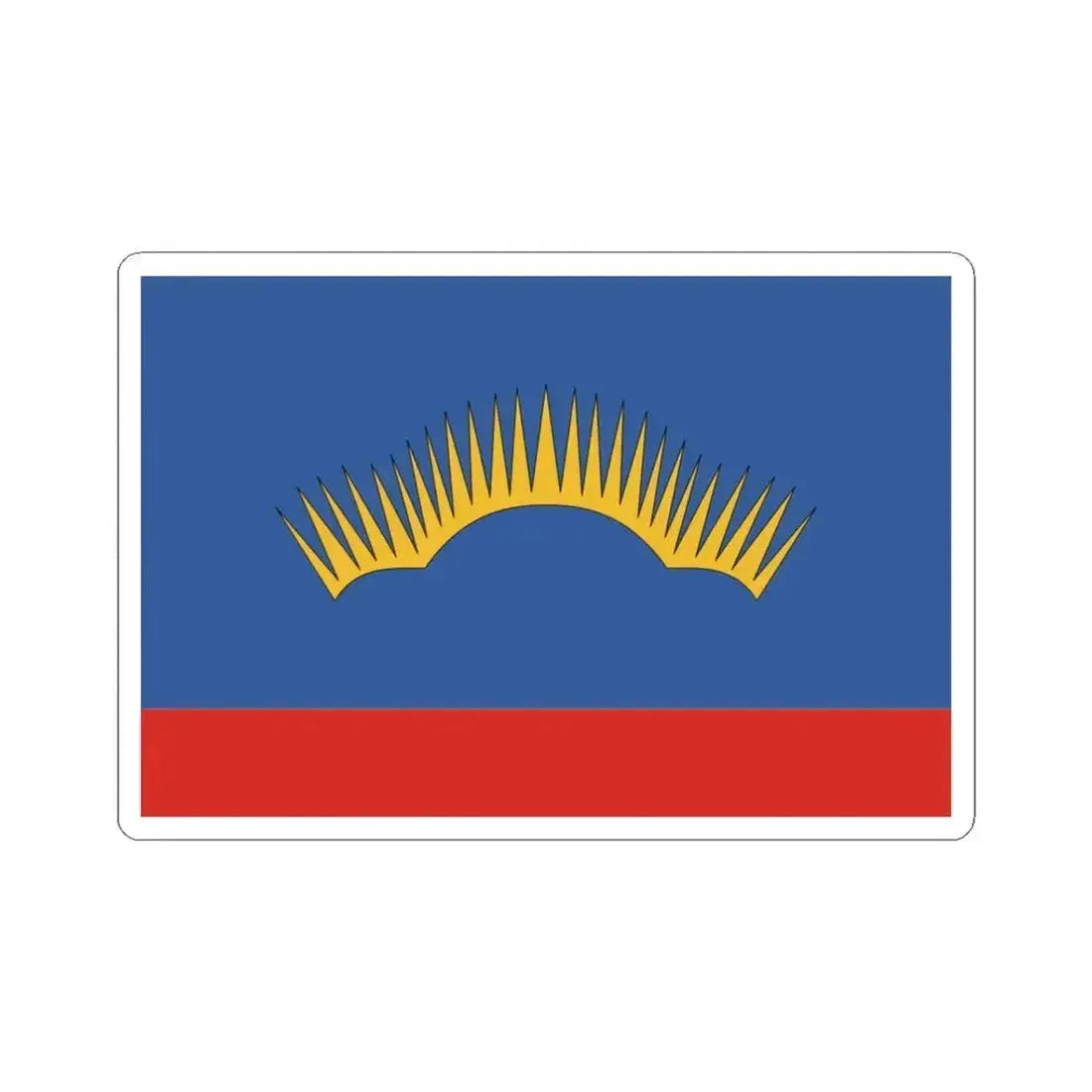 Flag of Murmansk Oblast Russia - STICKER Vinyl Kiss-Cut Decal 3 Inch White - The Sticker Space