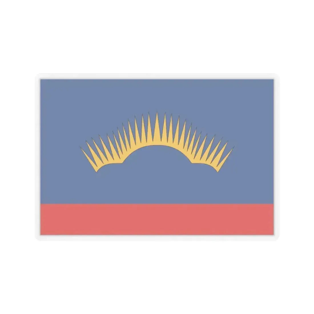 Flag of Murmansk Oblast Russia - STICKER Vinyl Kiss-Cut Decal 4 Inch Transparent - The Sticker Space