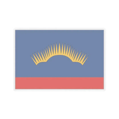 Flag of Murmansk Oblast Russia - STICKER Vinyl Kiss-Cut Decal 4 Inch Transparent - The Sticker Space