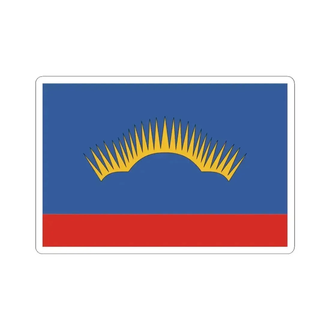 Flag of Murmansk Oblast Russia - STICKER Vinyl Kiss-Cut Decal 4 Inch White - The Sticker Space