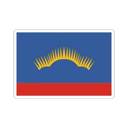Flag of Murmansk Oblast Russia - STICKER Vinyl Kiss-Cut Decal 4 Inch White - The Sticker Space