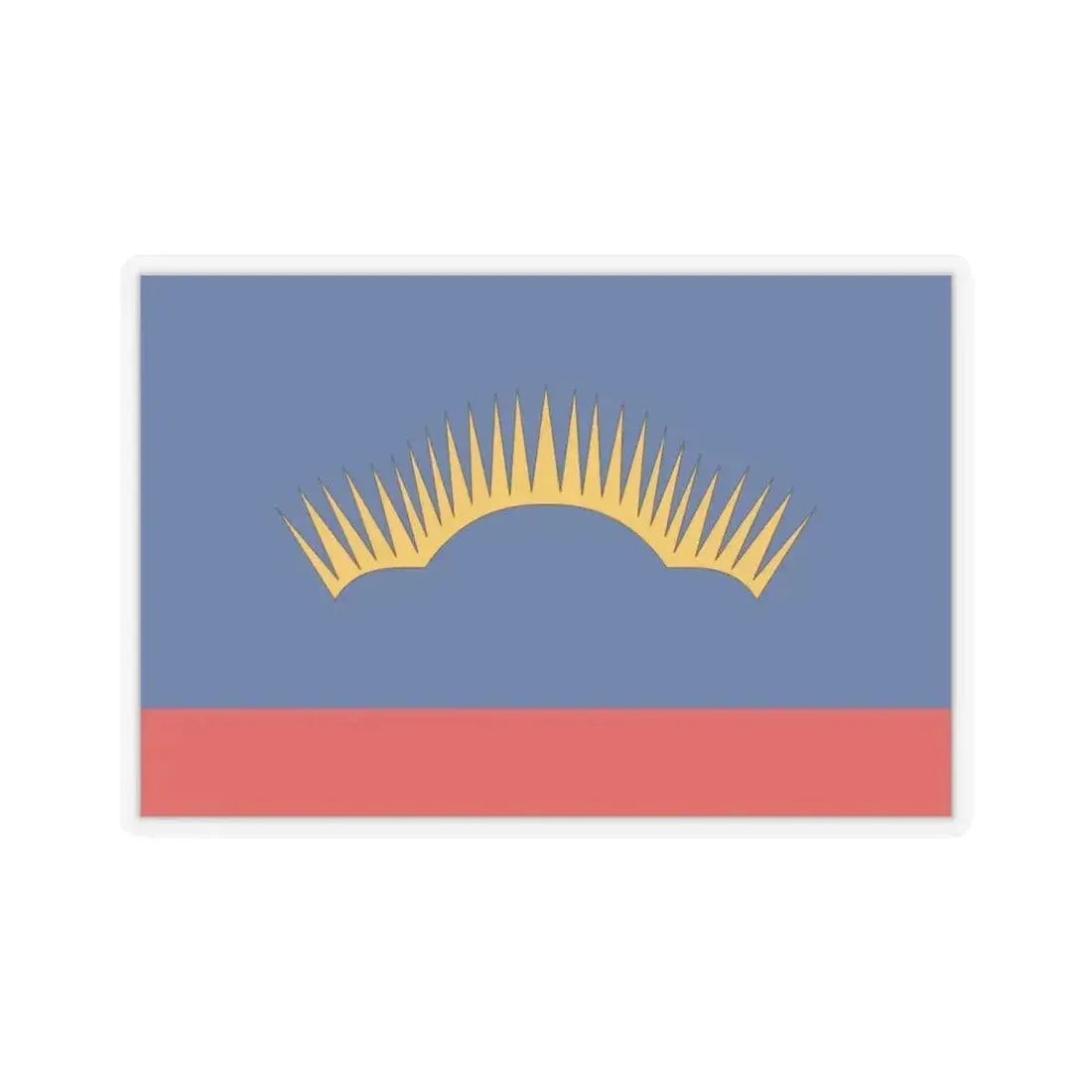 Flag of Murmansk Oblast Russia - STICKER Vinyl Kiss-Cut Decal 6 Inch Transparent - The Sticker Space