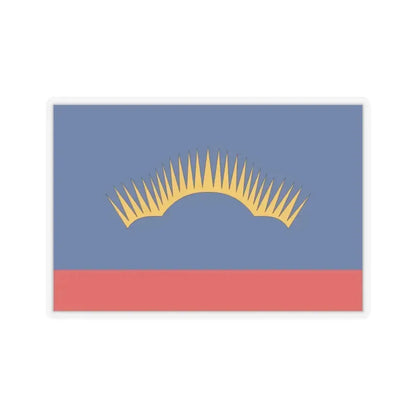 Flag of Murmansk Oblast Russia - STICKER Vinyl Kiss-Cut Decal 6 Inch Transparent - The Sticker Space
