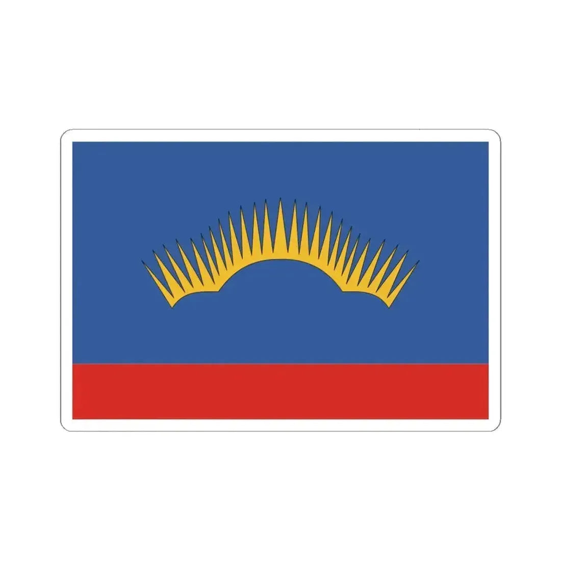 Flag of Murmansk Oblast Russia - STICKER Vinyl Kiss-Cut Decal 6 Inch White - The Sticker Space