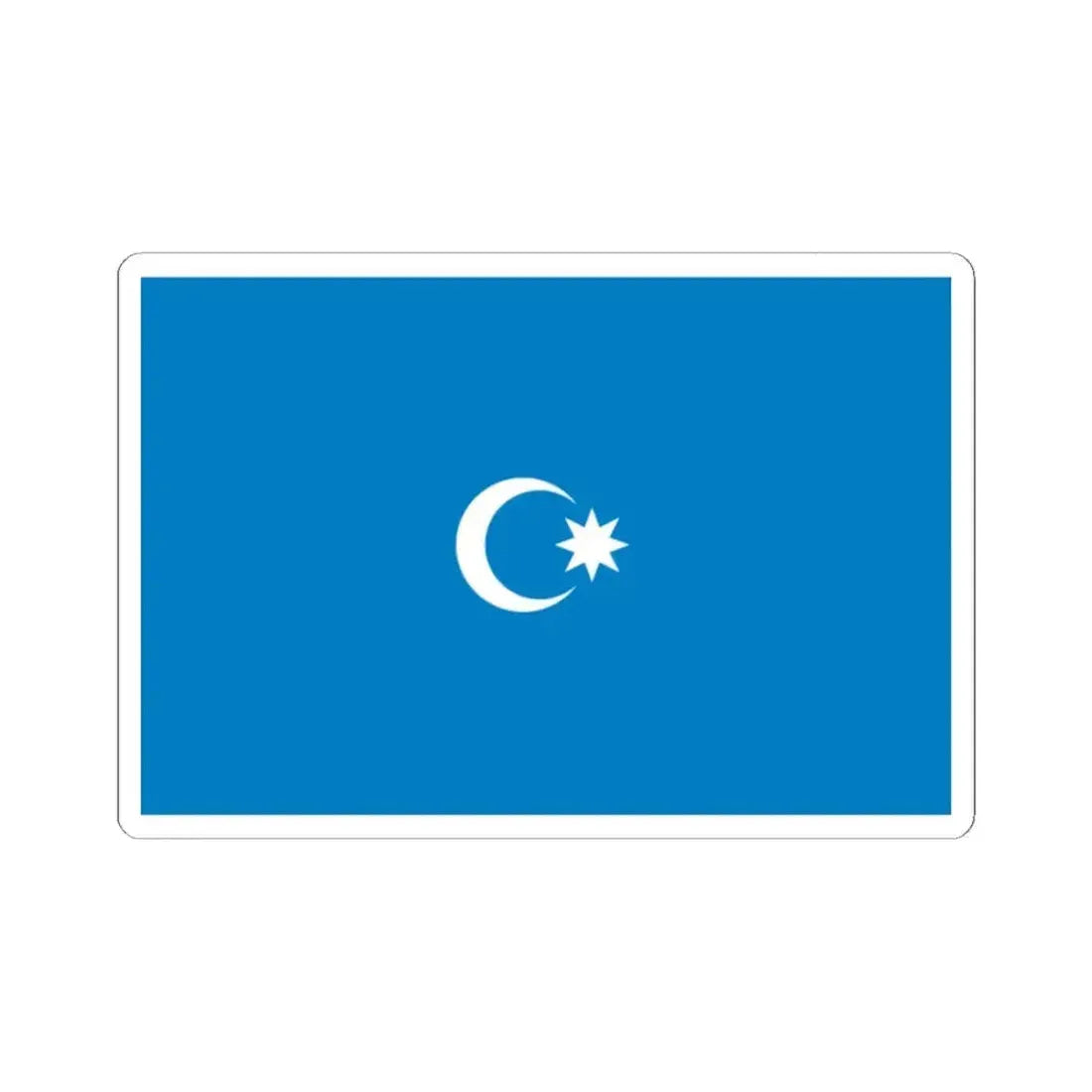 Flag of Musavat Party (Azerbaijan) STICKER Vinyl Kiss-Cut Decal 2 Inch White - The Sticker Space