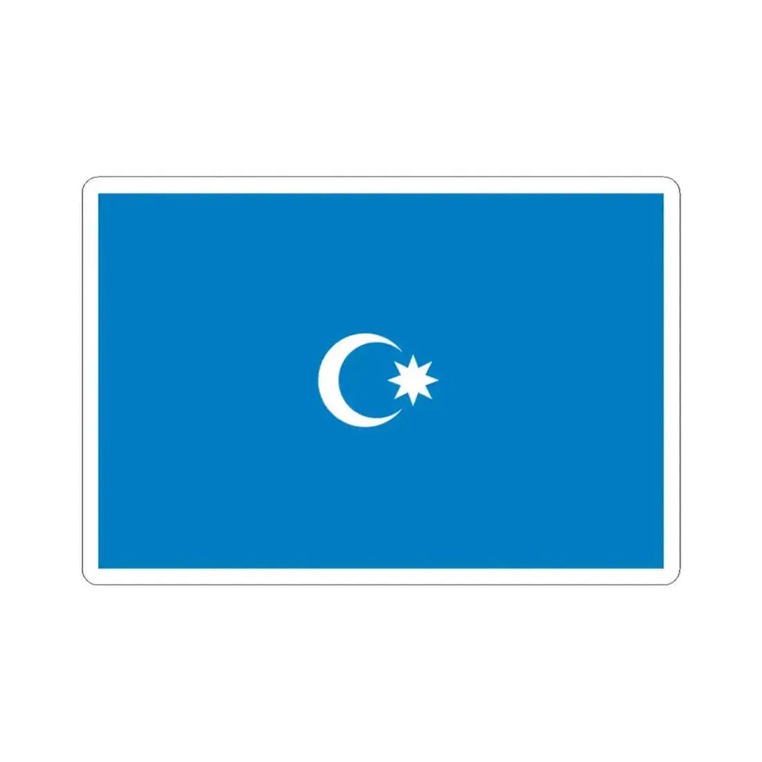 Flag of Musavat Party (Azerbaijan) STICKER Vinyl Kiss-Cut Decal 3 Inch White - The Sticker Space