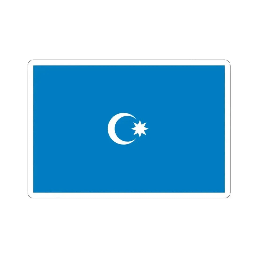 Flag of Musavat Party (Azerbaijan) STICKER Vinyl Kiss-Cut Decal 4 Inch White - The Sticker Space