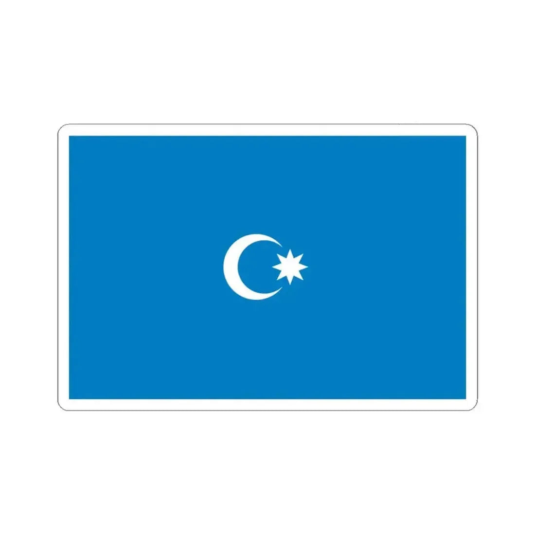 Flag of Musavat Party (Azerbaijan) STICKER Vinyl Kiss-Cut Decal 6 Inch White - The Sticker Space