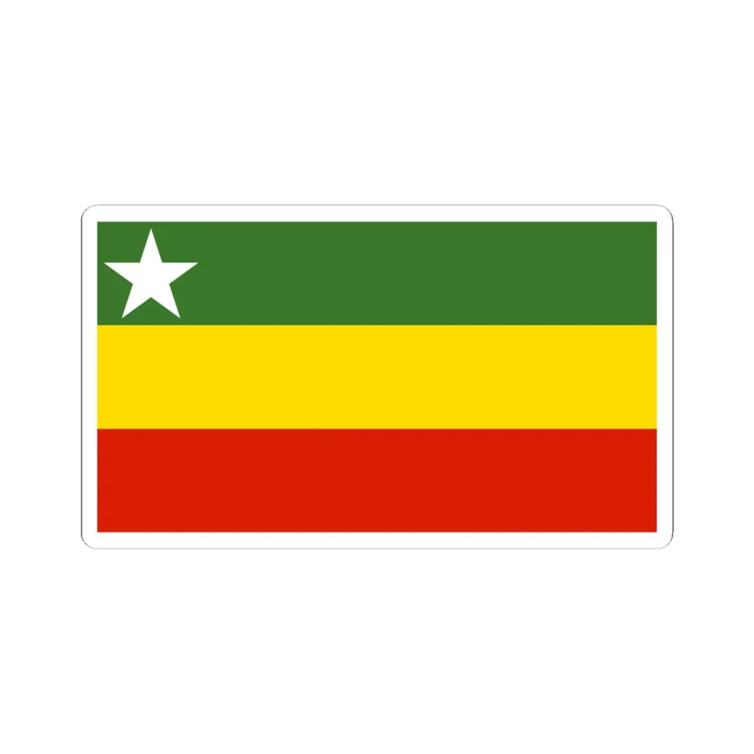 Flag of Myanmar 2006 proposal (Myanmar) STICKER Vinyl Kiss-Cut Decal 3 Inch White - The Sticker Space
