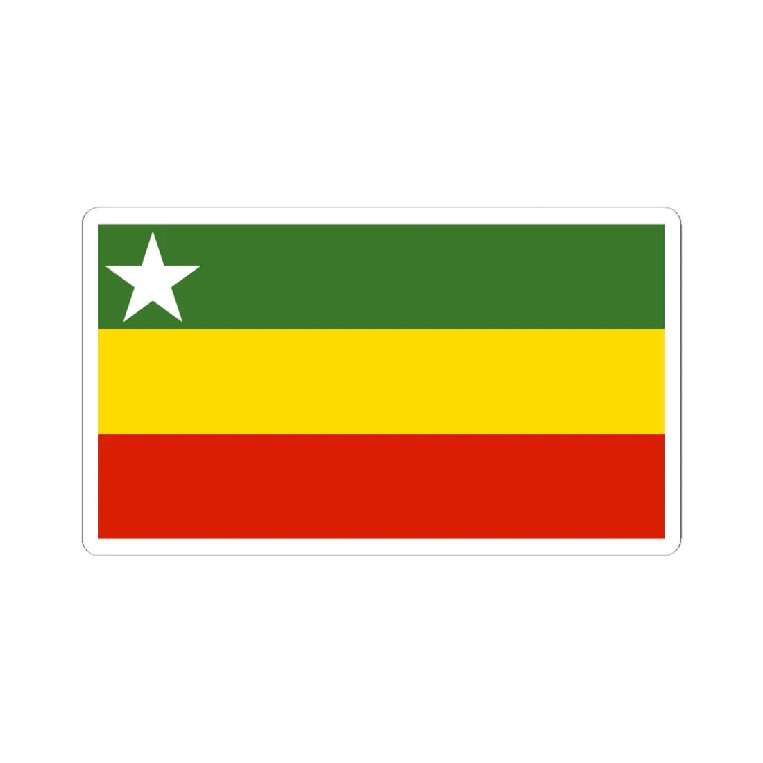 Flag of Myanmar 2006 proposal (Myanmar) STICKER Vinyl Kiss-Cut Decal 6 Inch White - The Sticker Space
