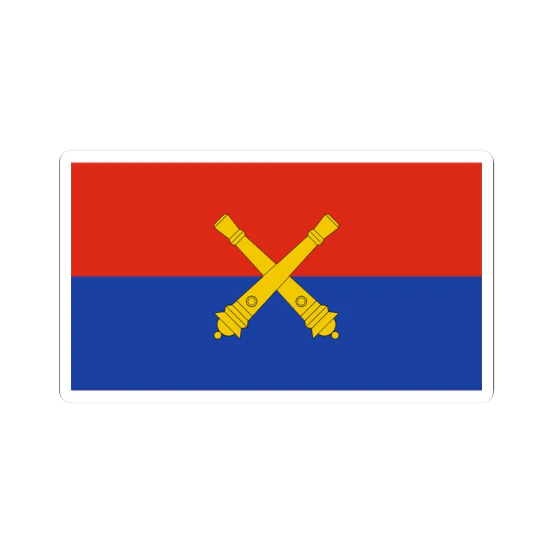 Flag of Myanmar Artillery (Myanmar) STICKER Vinyl Kiss-Cut Decal 2 Inch White - The Sticker Space