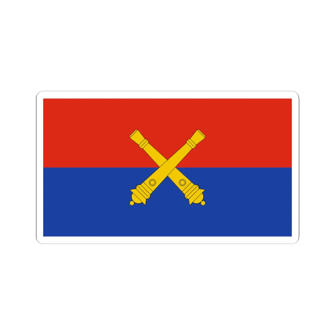 Flag of Myanmar Artillery (Myanmar) STICKER Vinyl Kiss-Cut Decal 3 Inch White - The Sticker Space