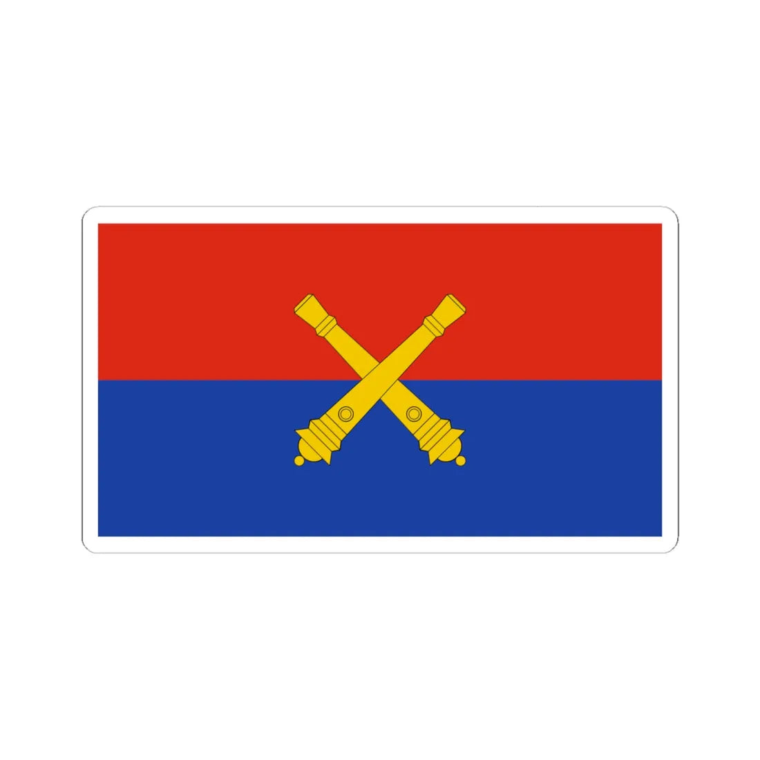 Flag of Myanmar Artillery (Myanmar) STICKER Vinyl Kiss-Cut Decal 6 Inch White - The Sticker Space