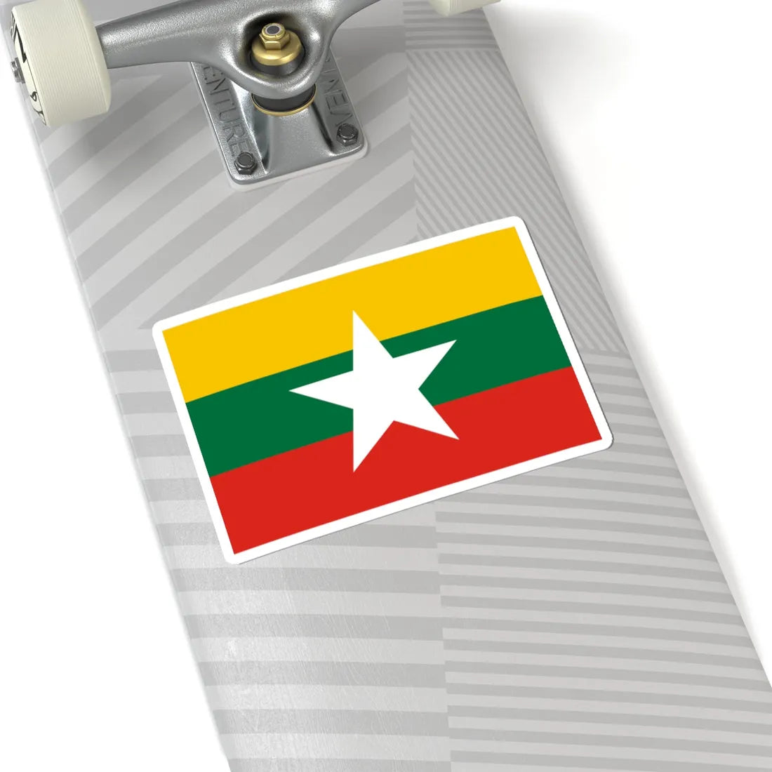 Flag of Myanmar color shades variant (Myanmar) STICKER Vinyl Kiss-Cut Decal - The Sticker Space
