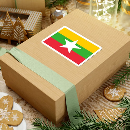 Flag of Myanmar (Myanmar) STICKER Vinyl Kiss-Cut Decal - The Sticker Space