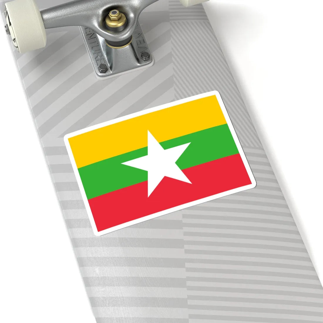 Flag of Myanmar (Myanmar) STICKER Vinyl Kiss-Cut Decal - The Sticker Space